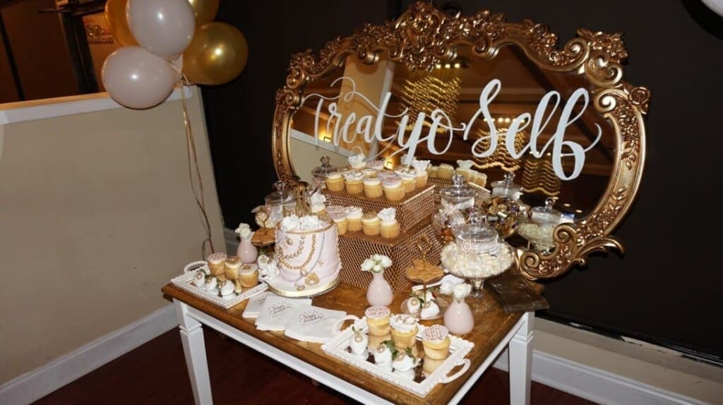 Treat Yo Self. DIY for events. Vintage Mirror. Doable You.