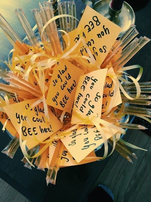 Bee-themed bridal shower cute party favors for guests
