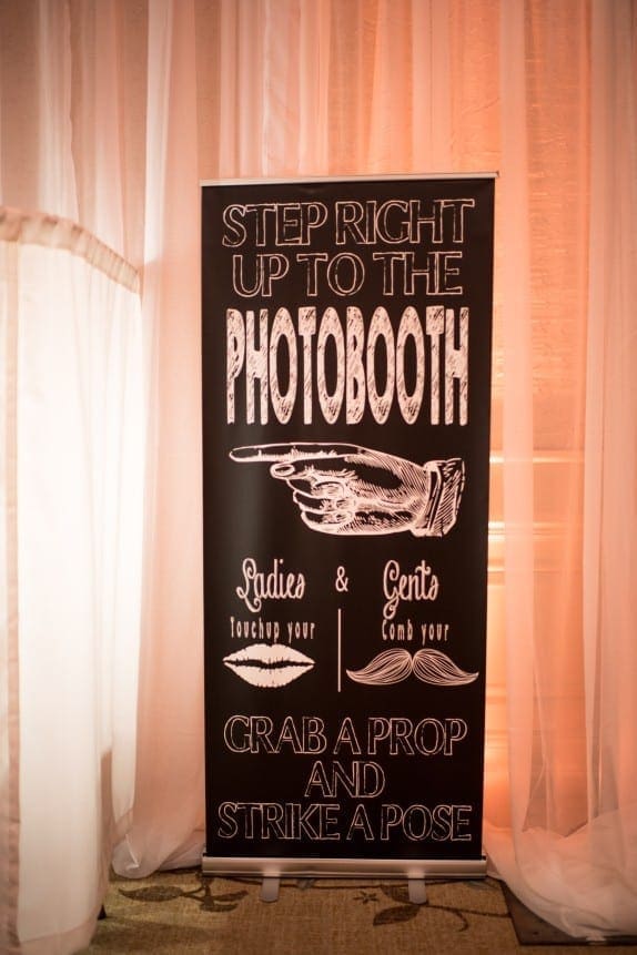 photobooth event rentals entertainment and signage at wedding
