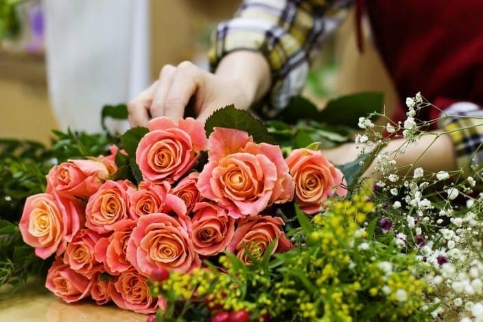 Wedding florals by a florist vendor