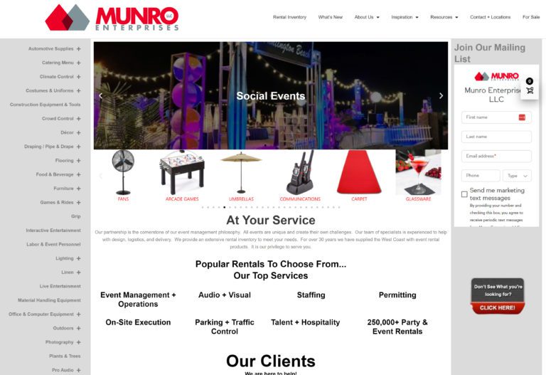 Munro Enterprises Website Wishlist Integration using Goodshuffle Pro