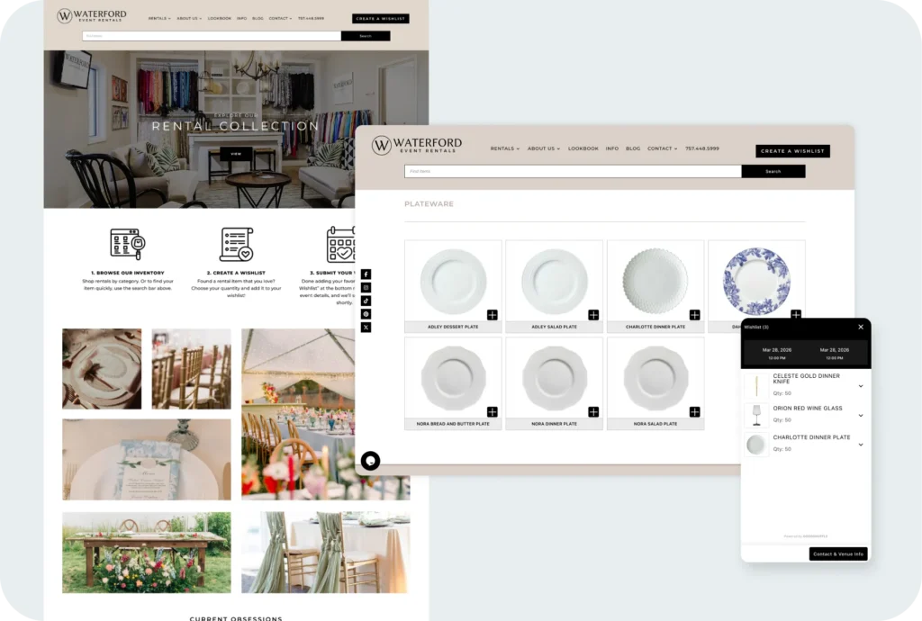 waterford event rentals website