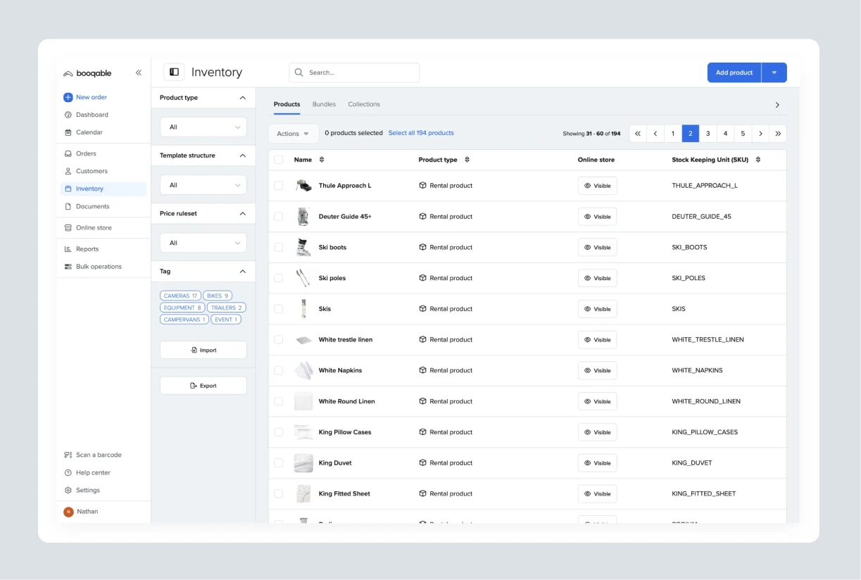 booqable inventory management