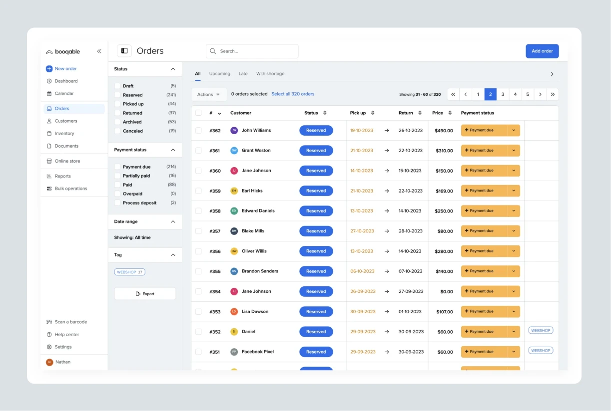 booqable order management