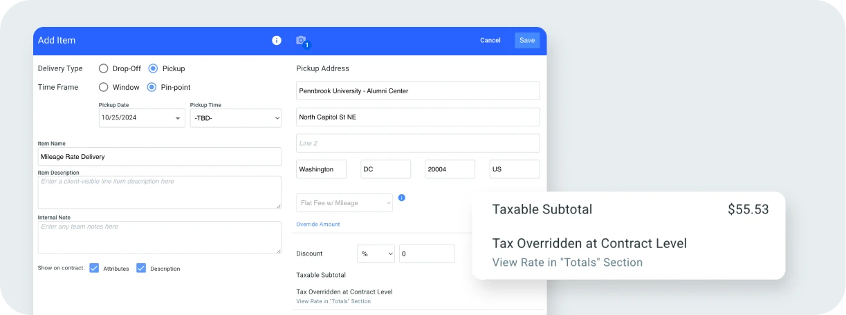 Screenshot of categorized expenses in Goodshuffle Pro, showing how event professionals can track tax-deductible expenses like transportation and equipment depreciation.