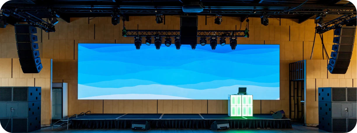 Event rental equipment at corporate event showing items that require different types of protection — minor damages covered by damage waivers and major incidents covered by inland marine insurance