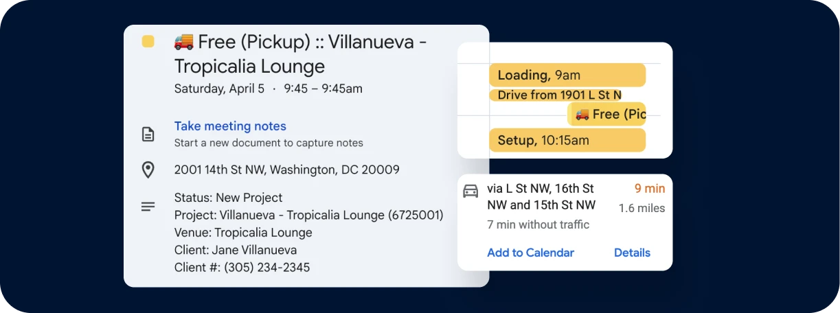 Screenshot showing how to set specific departure times in Google Maps to account for traffic