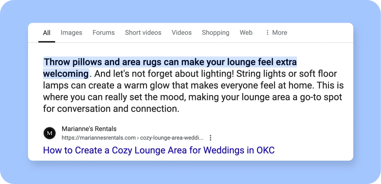 Location-specific content like this blog post helps target customers searching for services in your area