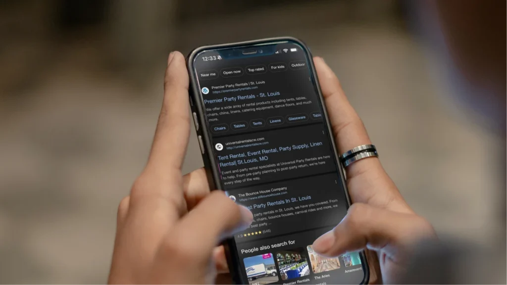 When customers search for event rentals on their phones, your Google Business Profile determines if you appear