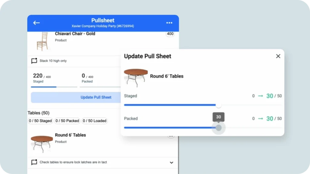 Bulk resolve multiple set asides at once in Goodshuffle Pro's inventory management system