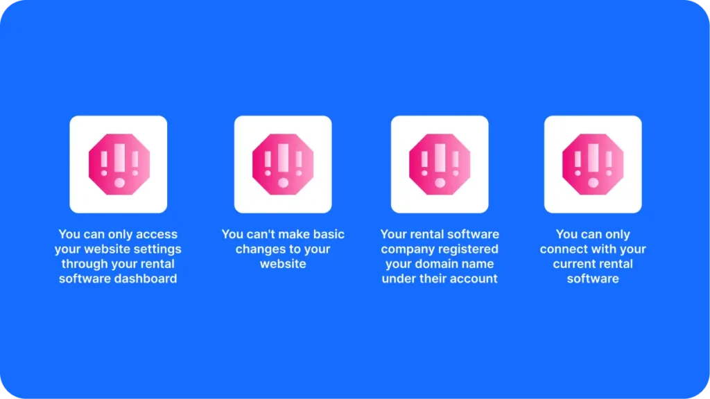 Business owner configuring rental management settings - Red Flags: Signs Your Website Isn't Really Yours